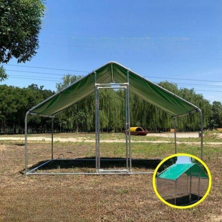 강아지 펜스 야외 견사 울타리 마당 대형견 하우스 조립형 천막 케이지 개장 5mx2mx1.7m플라스틱메쉬