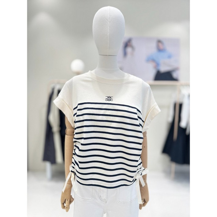 JJ지고트 JJ지고트 스트링 단가라 티셔츠 GN7A0TSJ1 370319