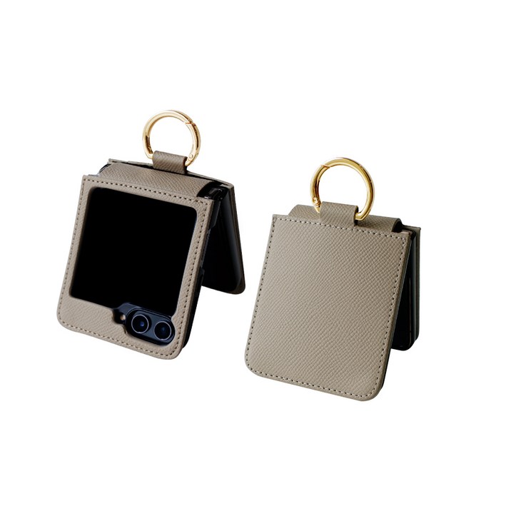 갤럭시 호환 Z플립5 가죽 케이스 힌지보호 카드수납 지갑 케이스 리네시