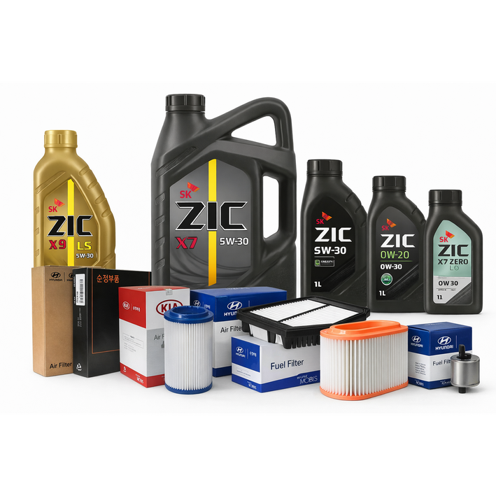 포터 II 22년형 22년식 이후 CRDI A2 2.5 디젤 7L 순정필터 지크오일 X7 ZERO LS 30, 1세트, 포터, 기아