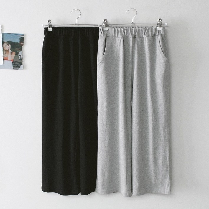 키엔미 여름 UP 일자 와이드 면바지 주니어 밴딩 팬츠 데일리 초등학생옷