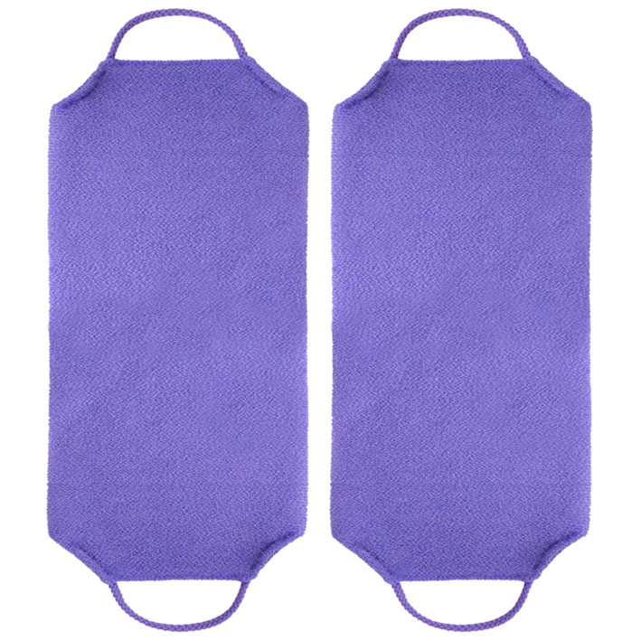 클렌시아 고급대나무 때밀이타올 때타월 등타월, 1개, 2개입, 퍼플