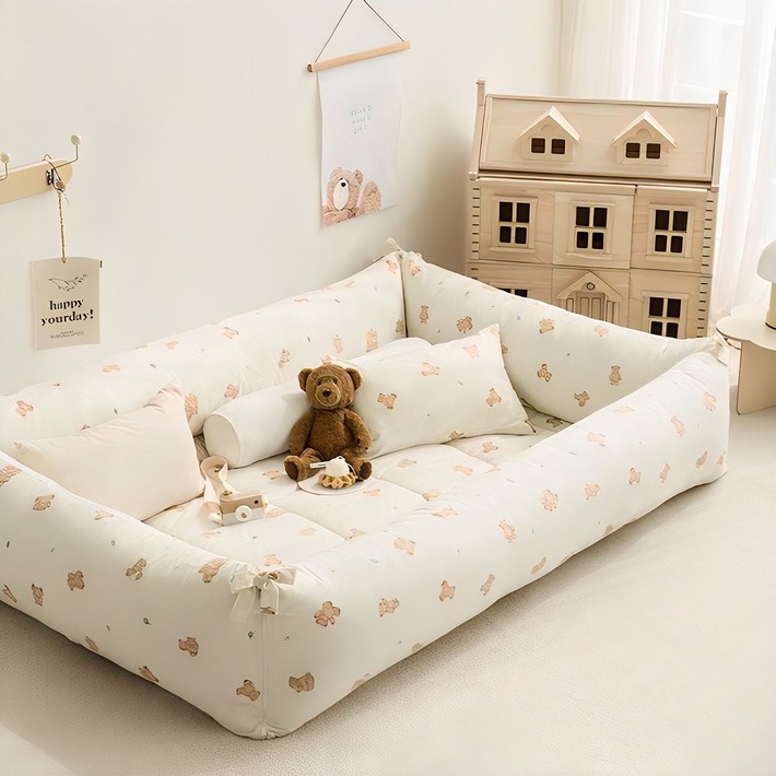 쉬즈홈 순면 가드 범퍼 롱쿠션 커버  솜 세트