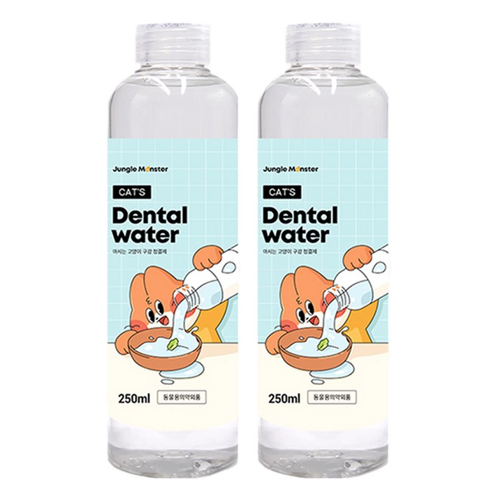 정글몬스터 캣 덴탈워터 구강청결제, 250ml, 2개 정글몬스터 캣 덴탈워터 구강청결제, 250ml, 2개