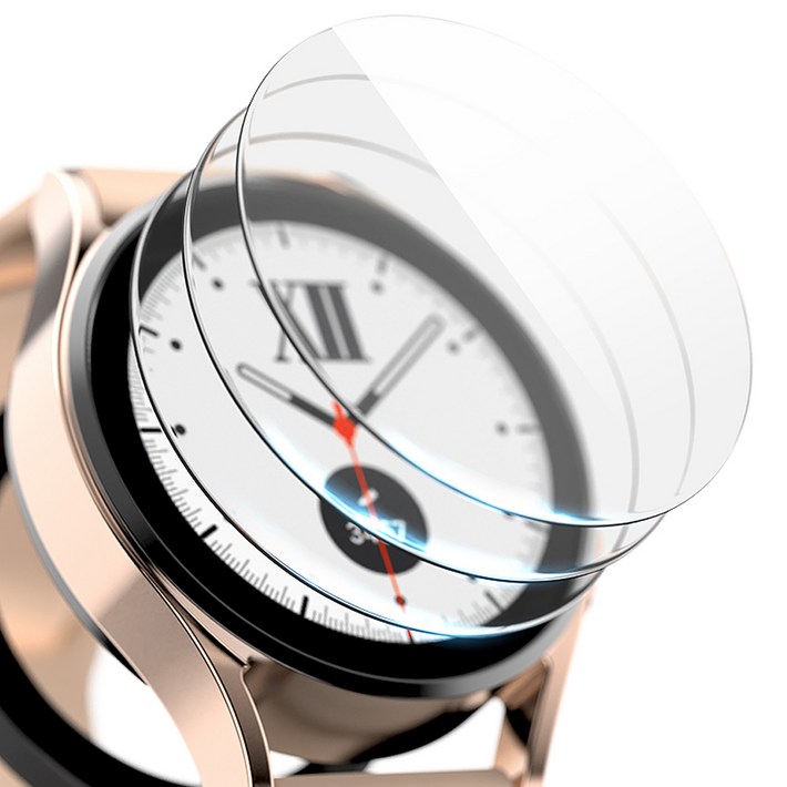 구스페리 갤럭시워치 9H 고강도 풀커버 강화유리 액정보호필름 40mm 3p, 단일색상, 3개