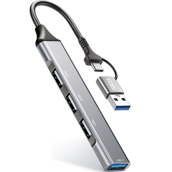 코시 다용도 듀얼 커넥트 USB 3.0 4포트 C타입 USBA 허브 UH4094CA