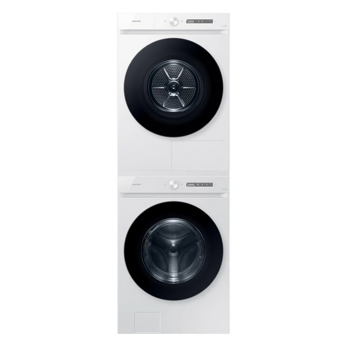 삼성전자 비스포크 그랑데 AI 직렬설치 세탁기  건조기 직렬설치패키지 세트 WF21CB6650BW7N 21kg  17kg 방문설치