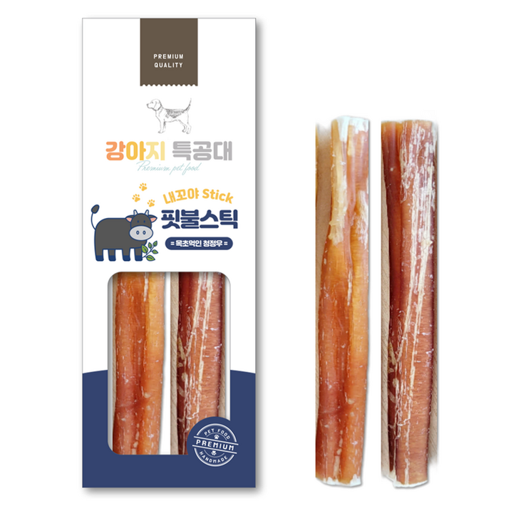 강아지특공대 강아지 오래먹는 수제간식 핏불스틱 2p, 더블, 60g, 1개