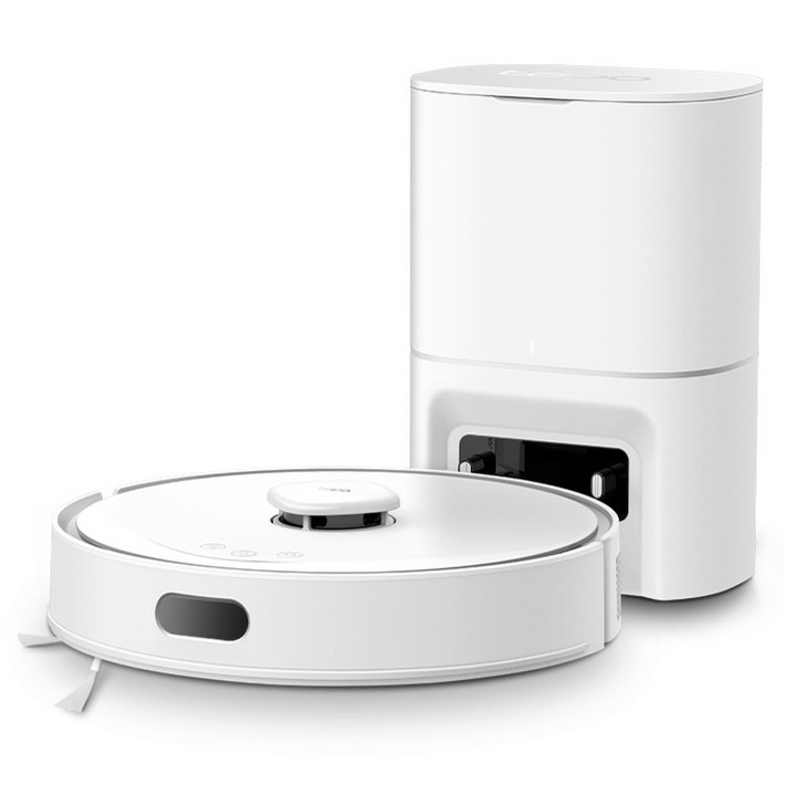 티피링크 5300 Pa 초강력 흡입력 물걸레 로봇 청소기  스마트 자동 비움 충전 스테이션 세트 Tapo RV30 Max Plus, 화이트, Tapo RV30 Max Plus
