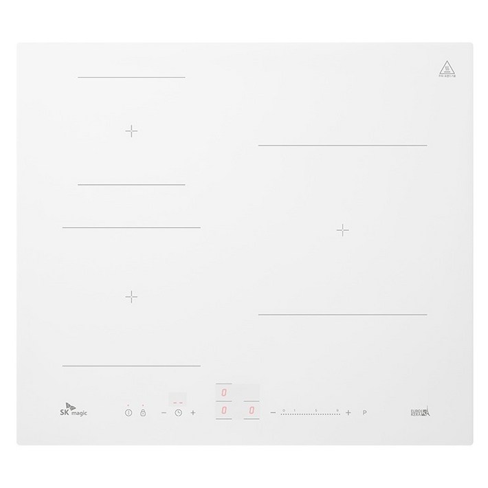 SK매직 빌트인 파워부스트 인덕션 전기레인지 3구 Cloudy white 방문설치