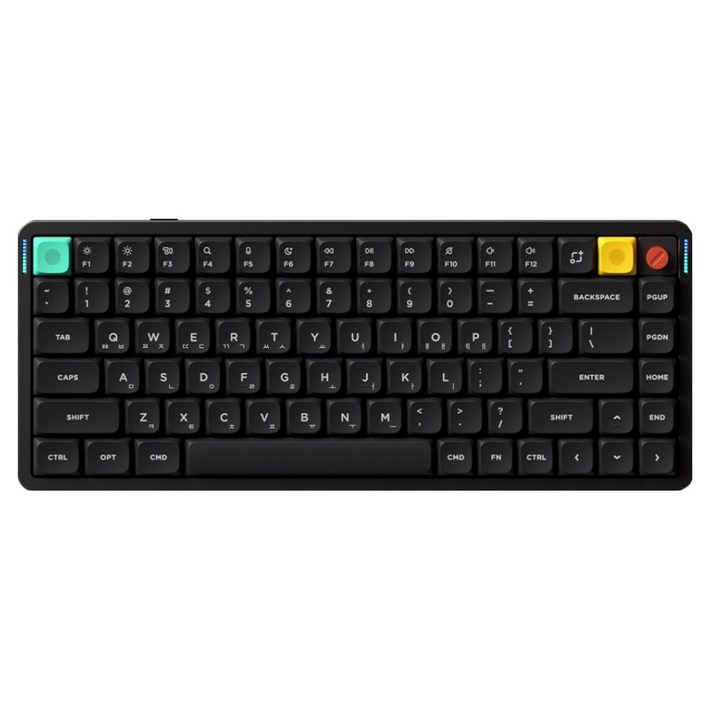 NUPHY 로우 프로파일 블루투스 기계식 유무선 텐키리스 키보드, 나노갈축, AIR75 V3, 네뷸라 다크