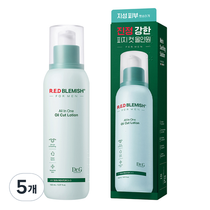 닥터지 레드 블레미쉬 포 맨 오일 컷 로션 올인원, 150ml, 5개 닥터지 레드 블레미쉬 포 맨 오일 컷 로션 올인원, 150ml, 5개