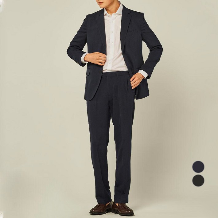 트래드클럽 남성용 베리 베이직 린넨 수트 세트
