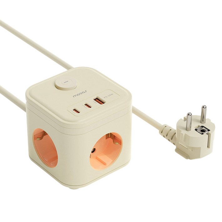 무아스 마카롱 USB 고용량 큐브 멀티탭 3구 MPSC1