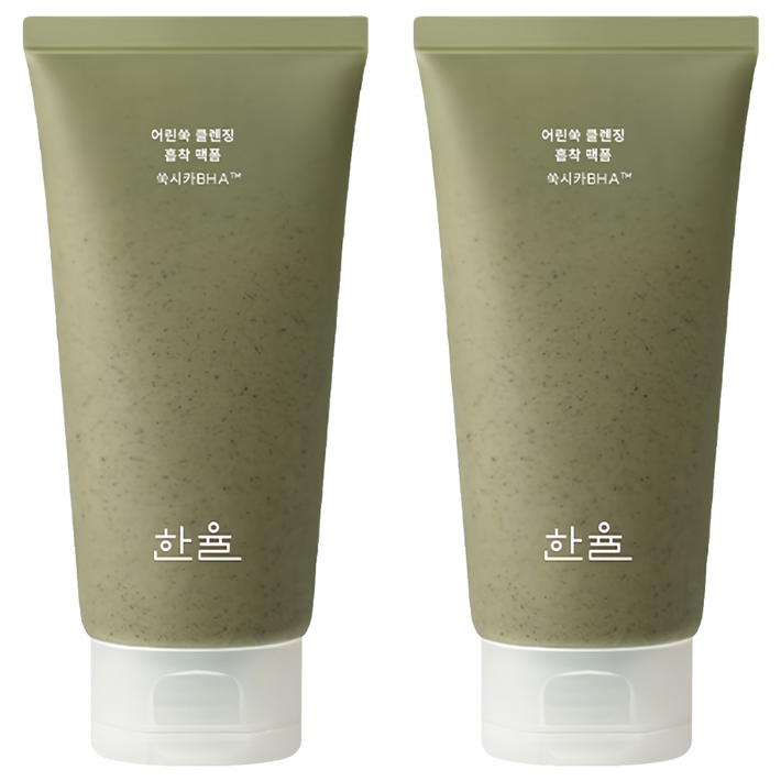 한율 어린쑥 클렌징 흡착 팩 폼, 120ml, 2개