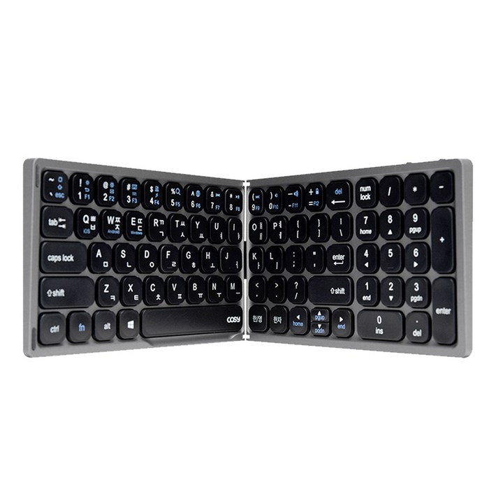 코시 휴대용 접이식 블루투스 무선키보드  키패드, 그레이, KB3486BT