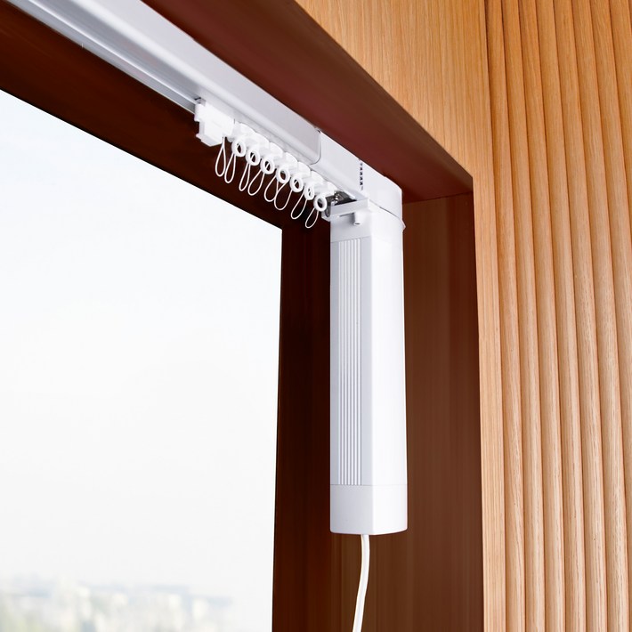 RAiTEC nuguna 스탠다드 스마트 전동커튼 레일세트 방문설치, 블랙리모컨