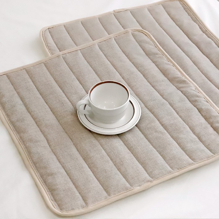 까사베르데 코빈 누빔 면 논슬립 방석 2p