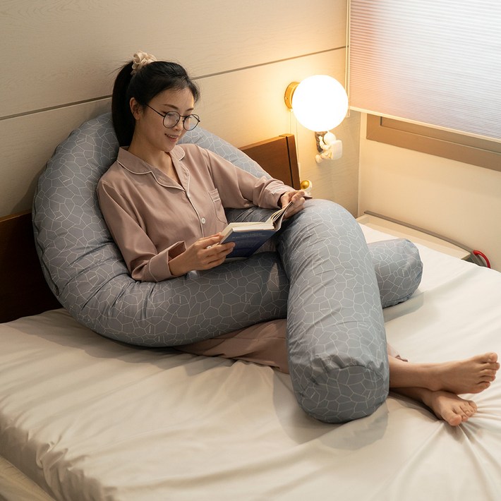 센스맘 U자 특대 바디필로우, 그레이