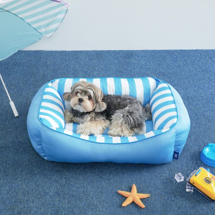 펫본 모던하우스 3도씨 시원한 스트라이프 쿨사각방석