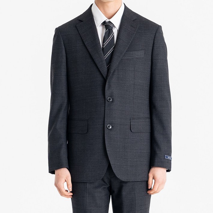 킨록 남성용 CARLO BARBERRA 윈도우 페인 체크 나폴리 정장 상하의 세트