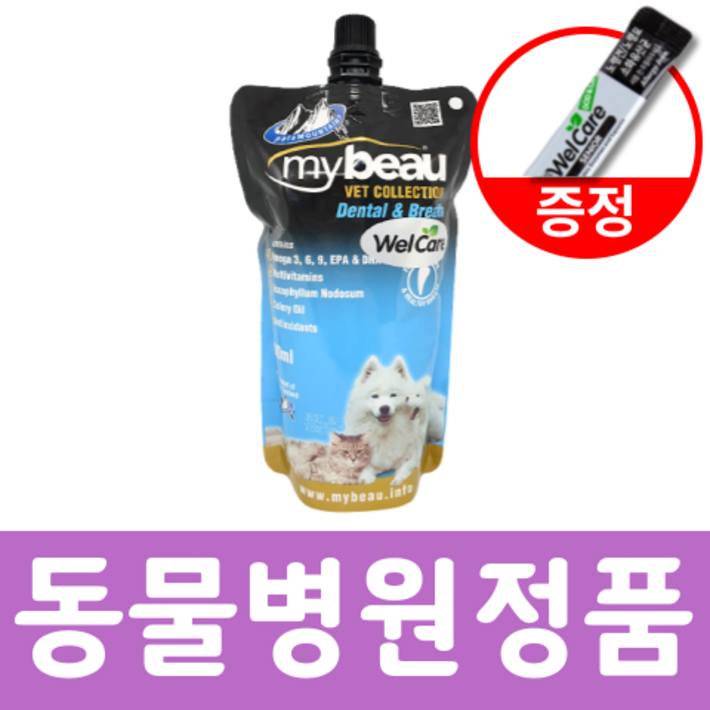 마이뷰 덴탈 구강건강 치석 입냄새 300ml 유산균 셋트 동물병원 정품, 1개, 300g, 구강치석관리