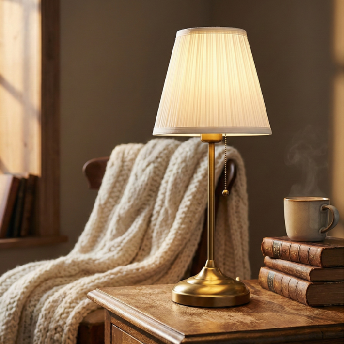 이케아 탁상스탠드 침실 무드등 독서등전용극세사천, 골드황동