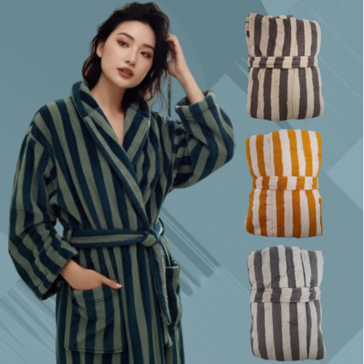 KINCODE 2025 남여 공용 퀵 드라이 데일리 로브 샤워가운, 1개, 카키