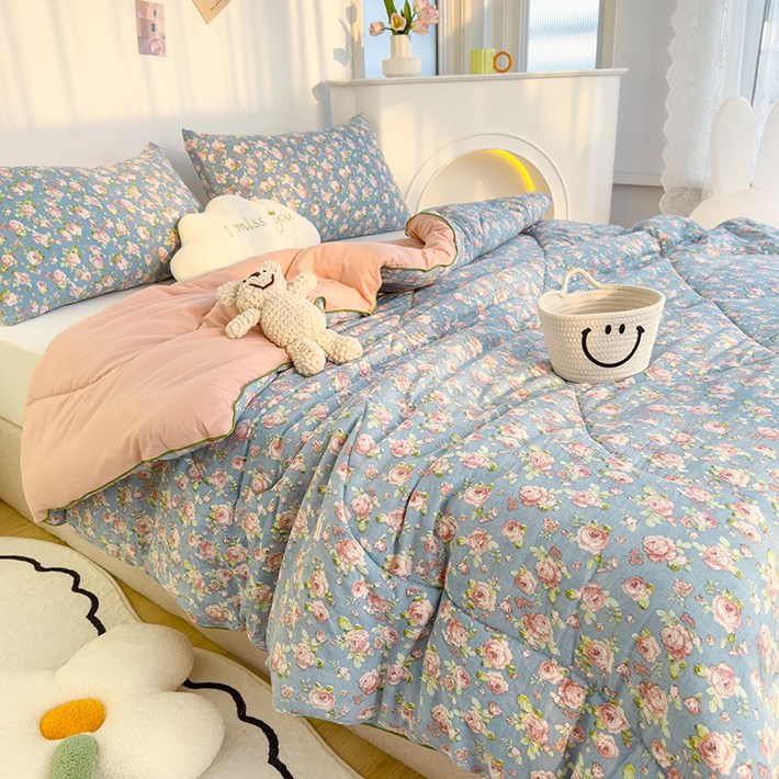 간절기 겨울용 데일리 양면 이불 워싱 항균 차렵 이불 2.5KG3KG