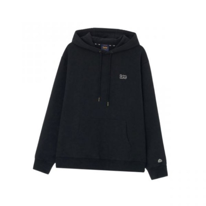 리 LEE 스몰 트위치 로고 후드 티셔츠 블랙 LE2403HD02BK 476416