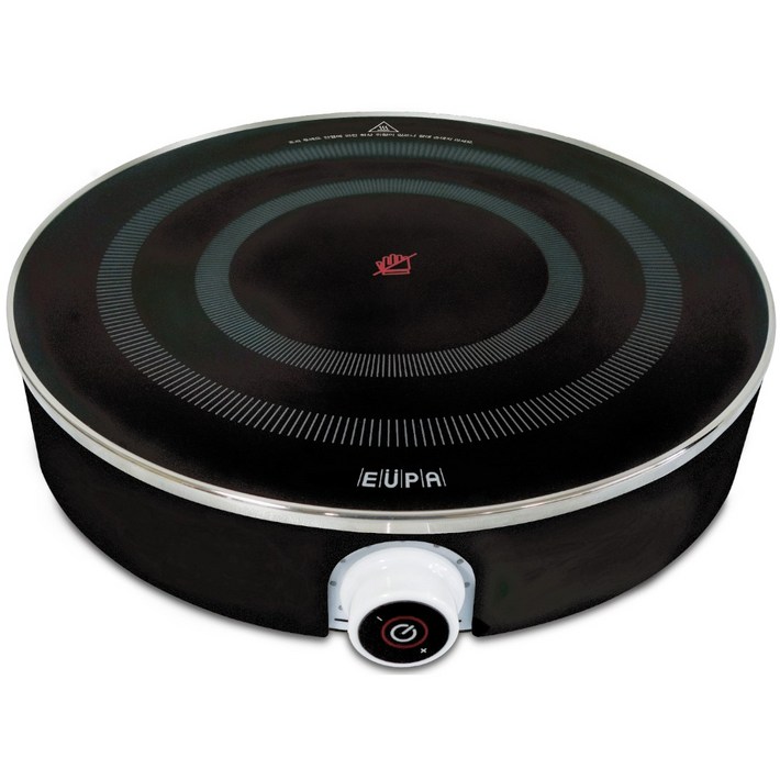 1구 인덕션 고화력 전기레인지 원형 인덕션 레인지 블랙 샤브샤브 밀키트 하이라이트 EIB2000