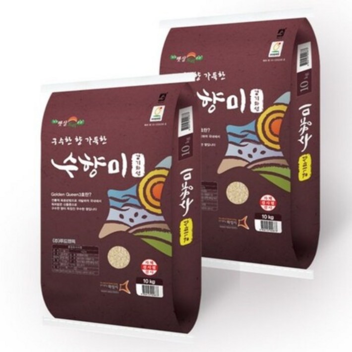 당일도정당일발송 명성미곡 상등급, 25년산 햅쌀 수향미20kg10kg2포, 10kg, 2개, 상등급