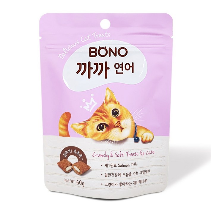 보노네이처 고양이간식 보노까까, 60g, 48개, 연어