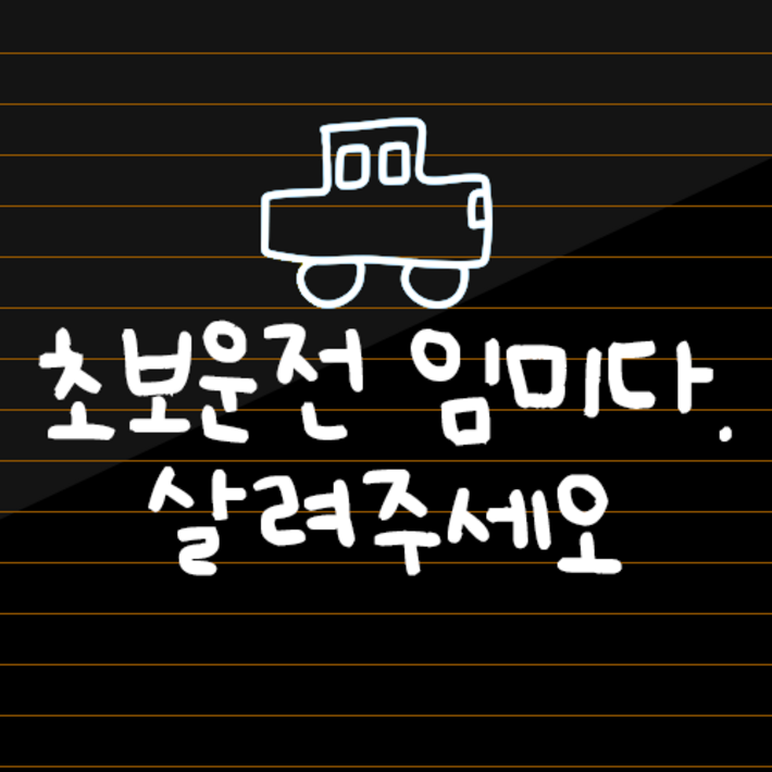 초보운전 스티커 귀여운 차량용 왕초보운전 차량 초보, 화이트, 1개 초보운전 스티커 귀여운 차량용 왕초보운전 차량 초보, 화이트, 1개