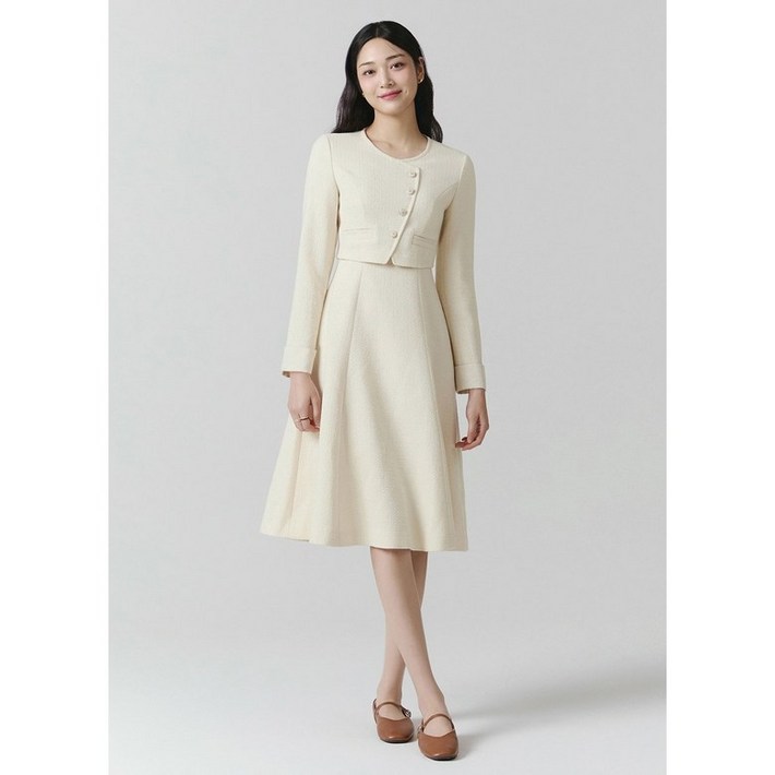 잇미샤 트위드 플레어 원피스 ITOBWOP300