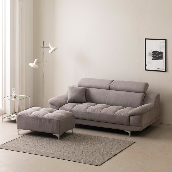 즉시할인 베스트 소파 특가전 파로마 아놀드B 아쿠아텍스 무빙헤드 패브릭 3인 소파 스툴 포함