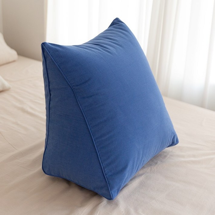 쿠션이야기 오래가는 삼각 등쿠션, 블루