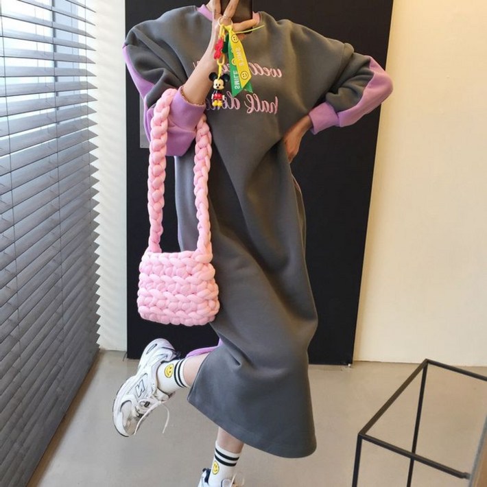아이미마인 홈 앞뒤 레터링 기모 롱원피스 3color 아이미마인 홈 앞뒤 레터링 기모 롱원피스 3color