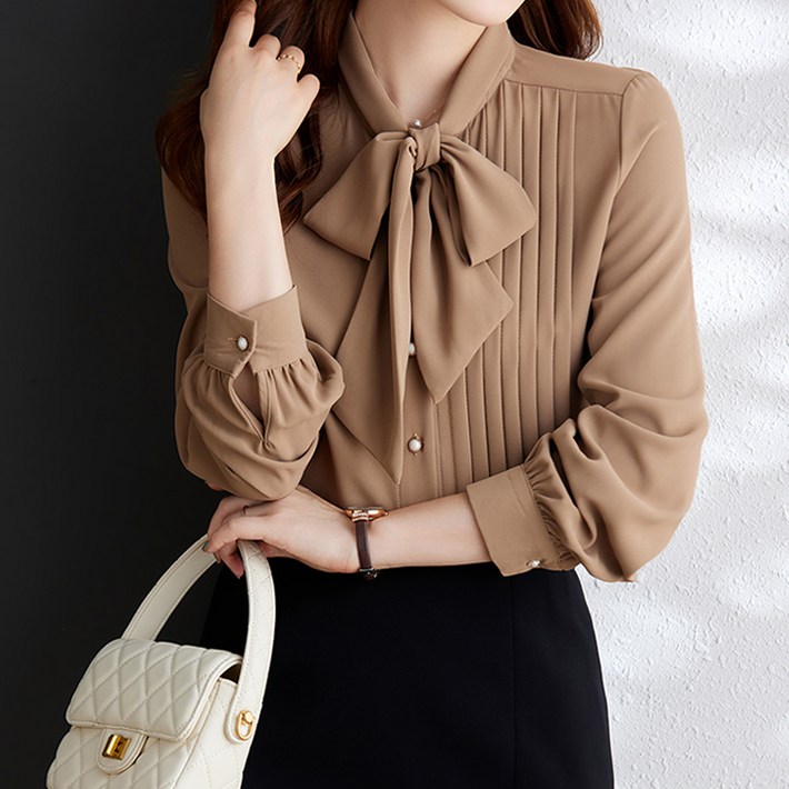 로렌미 케인즈 리본타이 블라우스 S250813FW10