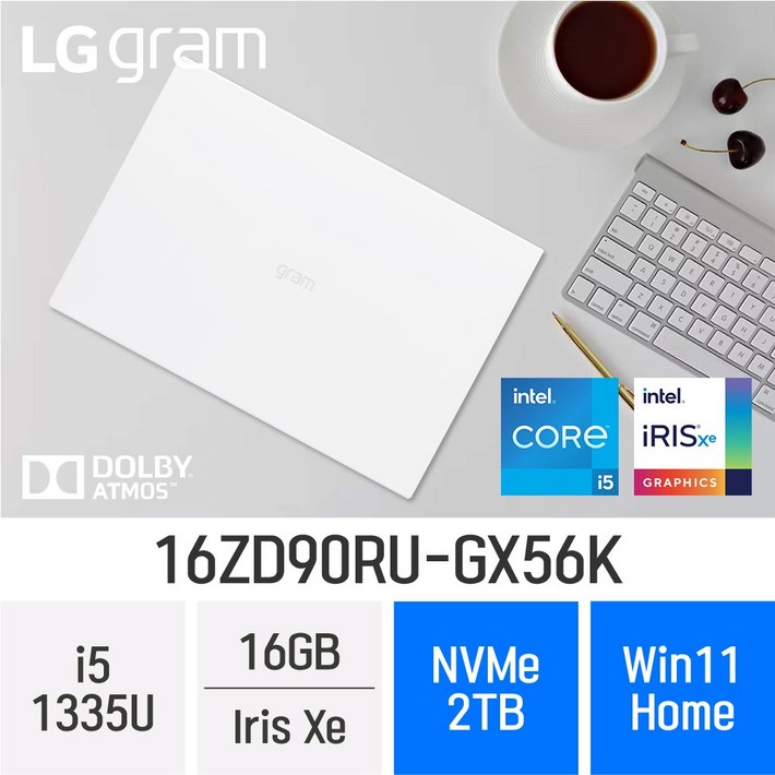 당일출고새학기시즌 LG전자 2023 그램16 13세대 16ZD90RUGX56K  최신형 업무용 노트북 파우치무선마우스 증정, 16ZD90RUGX56K, WIN11 Home, 16GB, 2TB, 코어i5, W