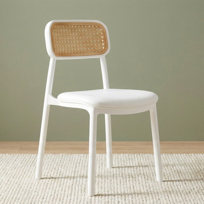 라인모드 라탄스타일 등받이 편한 쿠션 식탁의자