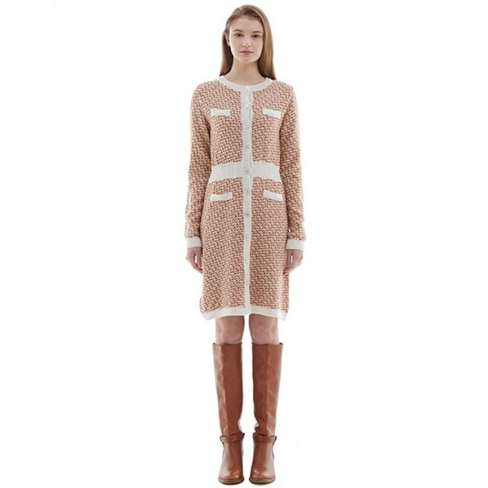 플라스틱아일랜드 트위드 니트 OP PN3KO961