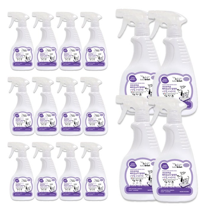 코코브라운 천연향균 베이킹소다 애견탈취제 네추럴 라벤더향, 550ml, 16개