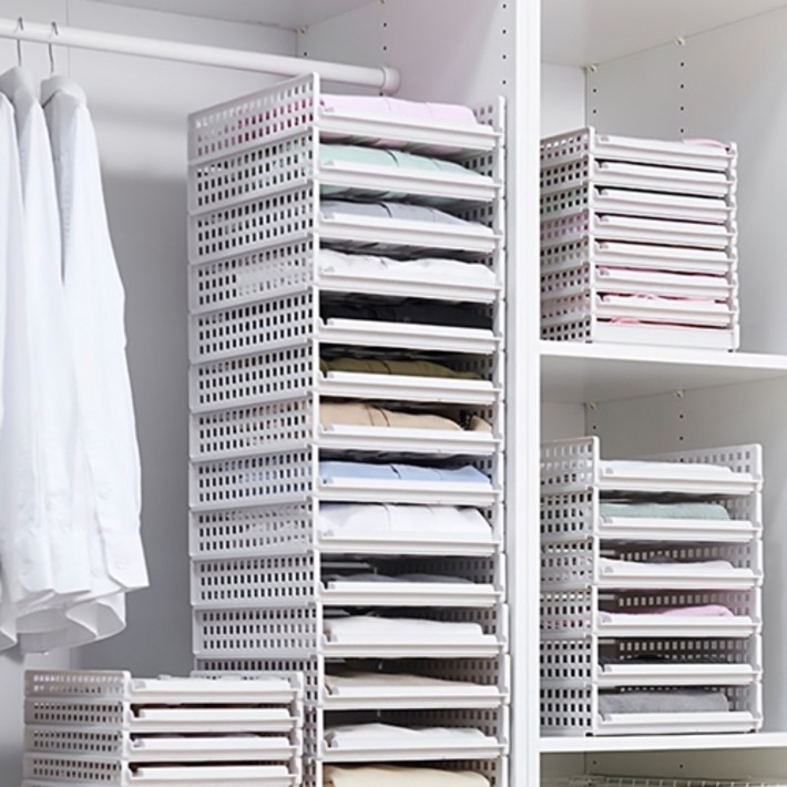 옷장수납방법 수납함 옷장 정리팁 보관 니트 보관 트레이 슬라이딩 박스 리빙 정리함 장롱 붙박이장 드레스룸 티셔츠 옷정리 노하우 리빙박스 보관함 자취필수템 선반