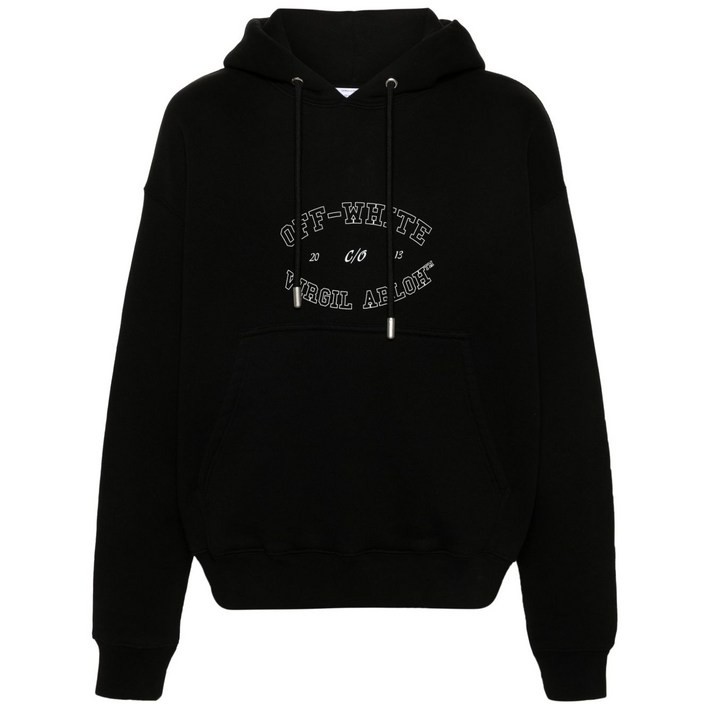 오프화이트 로고 프린트 후디