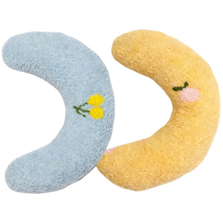 세이섬 반려동물 목 받침 베개 쿠션 세트 강아지 고양이 겸용 반달베개  꿀잠 쿠션