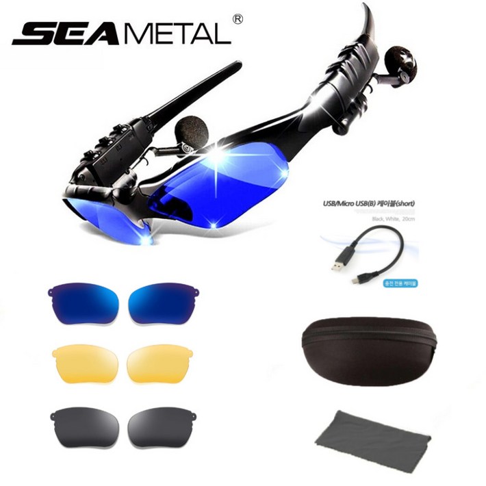 오토바이 편광 된 선글라스 무선 블루투스 5.0 헤드셋 Mp3전화 전화 자전거 야외 스포츠 사이클링 렌즈 안경