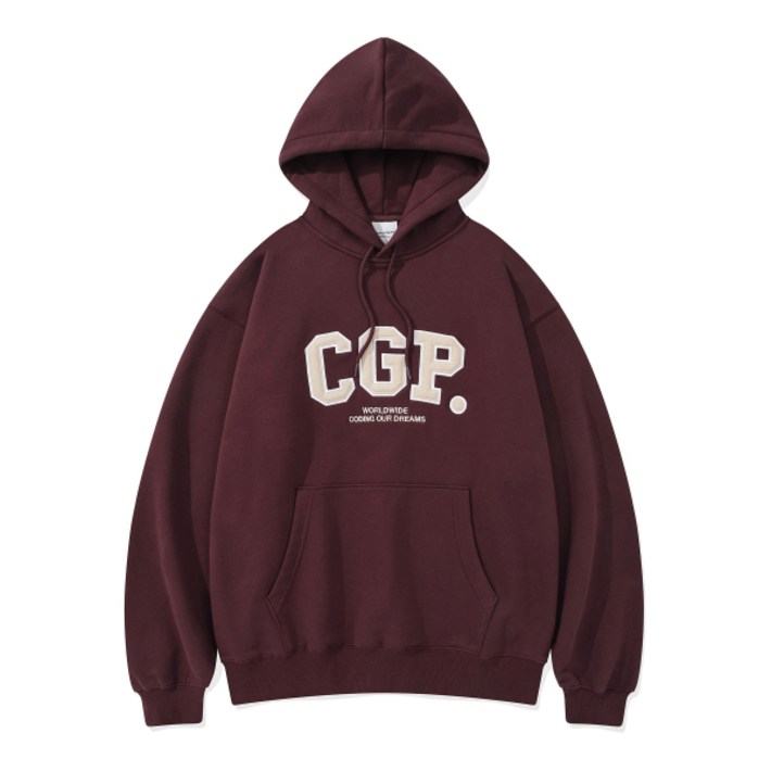 CGP 아치 로고 후드티 버건디