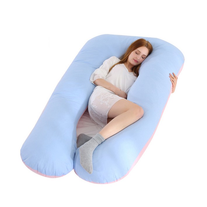 유판 YOUPAN U자형 바디필로우 대형 커버분리형 투톤 롱쿠션 베개 3kg, A 블루 핑크 유판 YOUPAN U자형 바디필로우 대형 커버분리형 투톤 롱쿠션 베개 3kg, A 블루 핑크