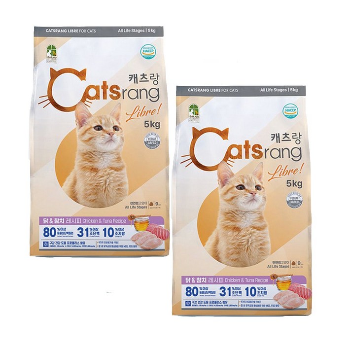 캐츠랑 리브레5kg X 2개 전연령 고양이사료 고양이밥